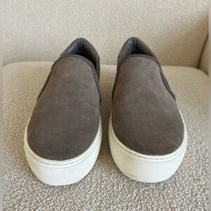 UGG Jass Suede Slip-On Sneakers in a neutral brown/Gray color.